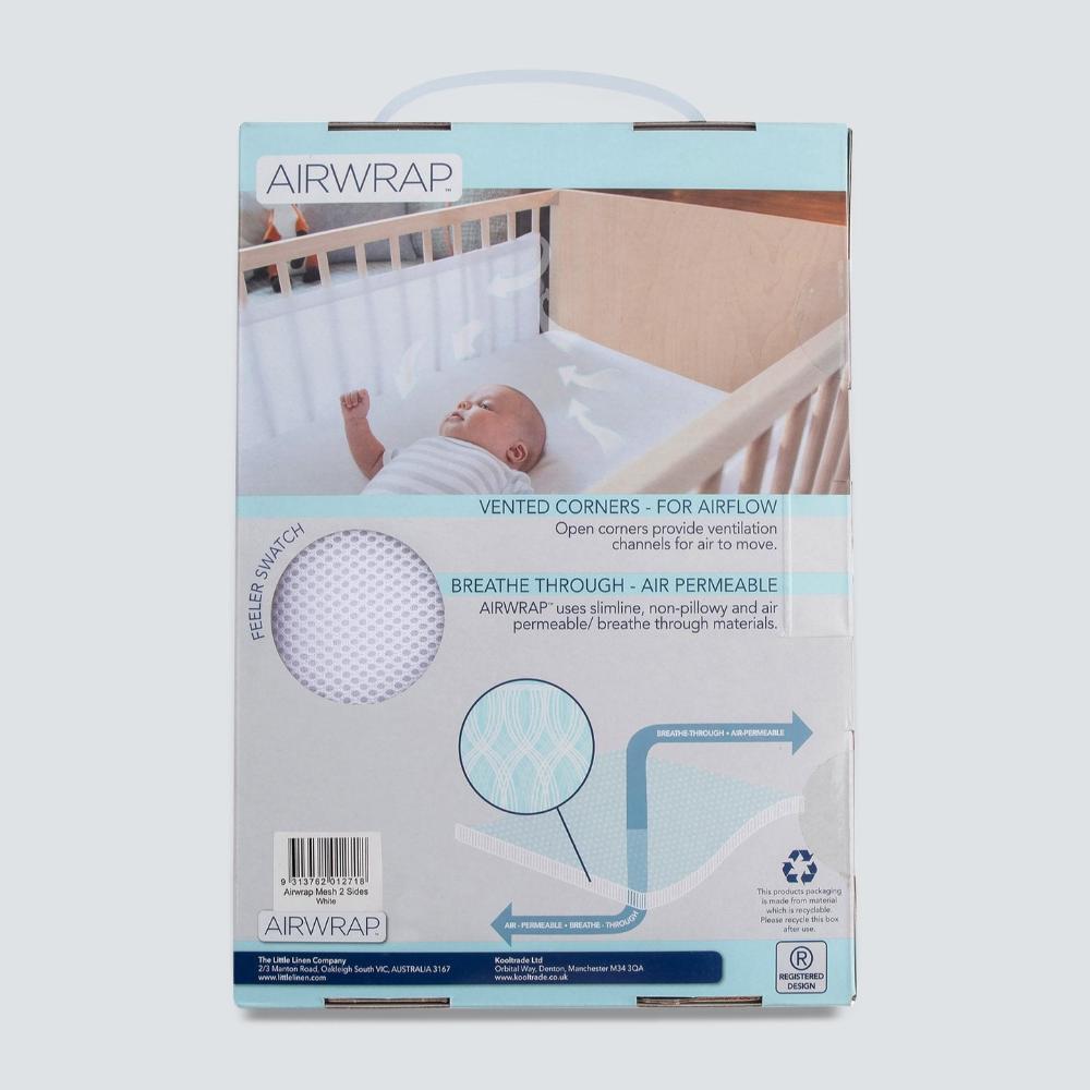 Airwrap Mesh Cot Liner 2 Sides - White