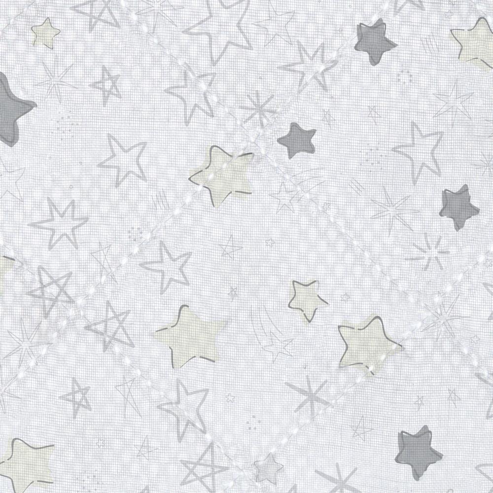 Airwrap Cot Liner Muslin 4 sides - Starry Night Grey