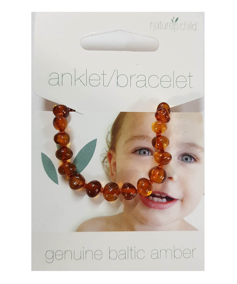 Natures Child Amber Anklet/Bracelet Cognac – babygoodswarehouse