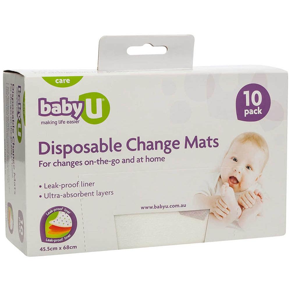 Baby U Disposable Change Mats 10 Pack