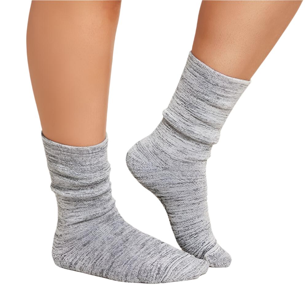 Boody Womens Chunky Bed Socks - Dove Marl