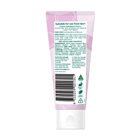 GAIA Natural Baby Natural Probiotic Toothpaste Bubblegum 50 ml