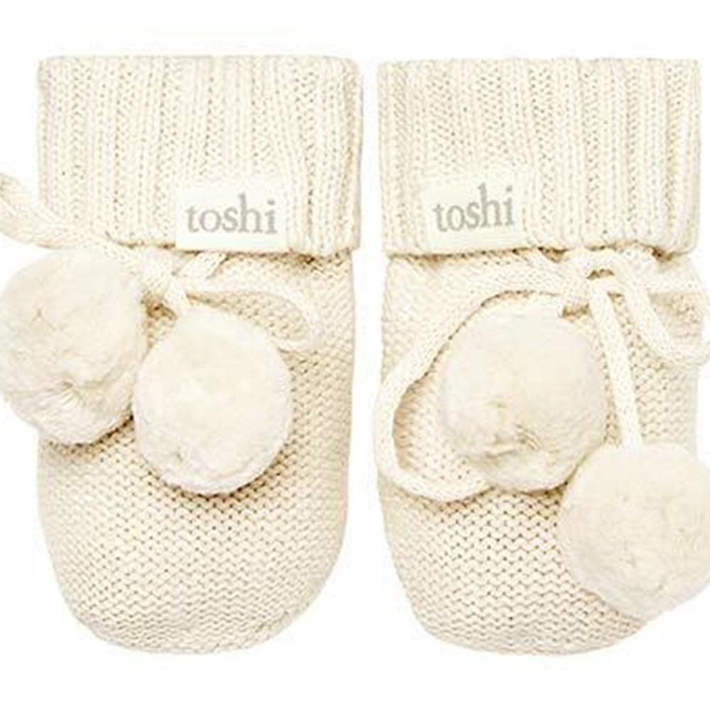 Toshi Organic Booties - Marley Cream