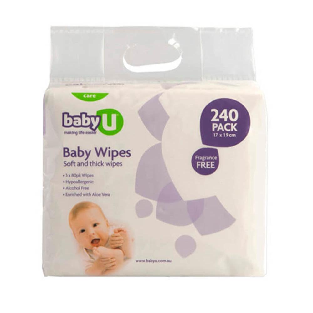 Baby U Baby Wipes 240 Pack
