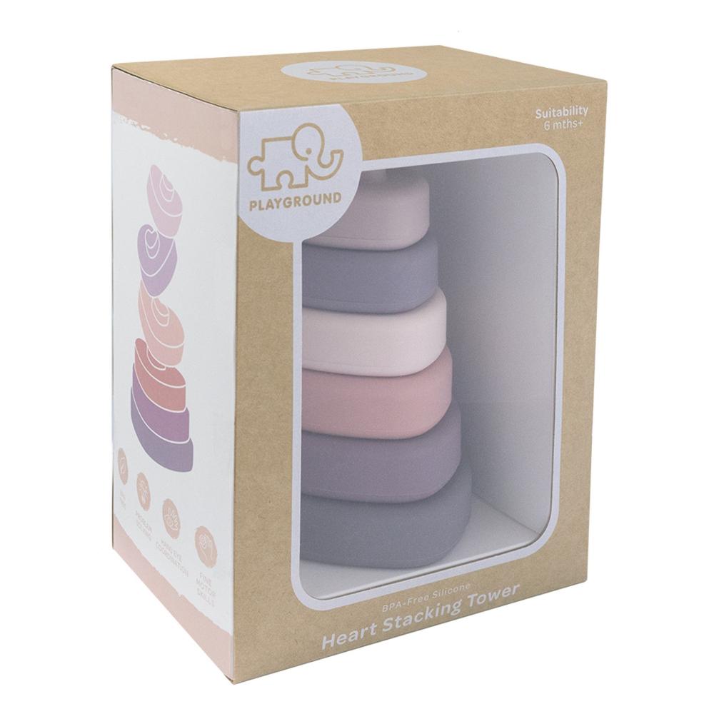 Playground Silicone Heart Stacking Tower
