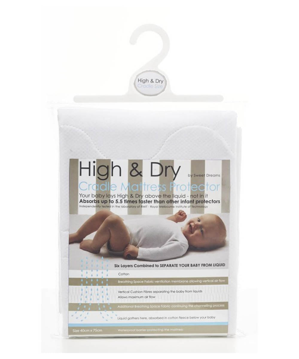 Sweet Dreams Cradle Mattress Protector High & Dry