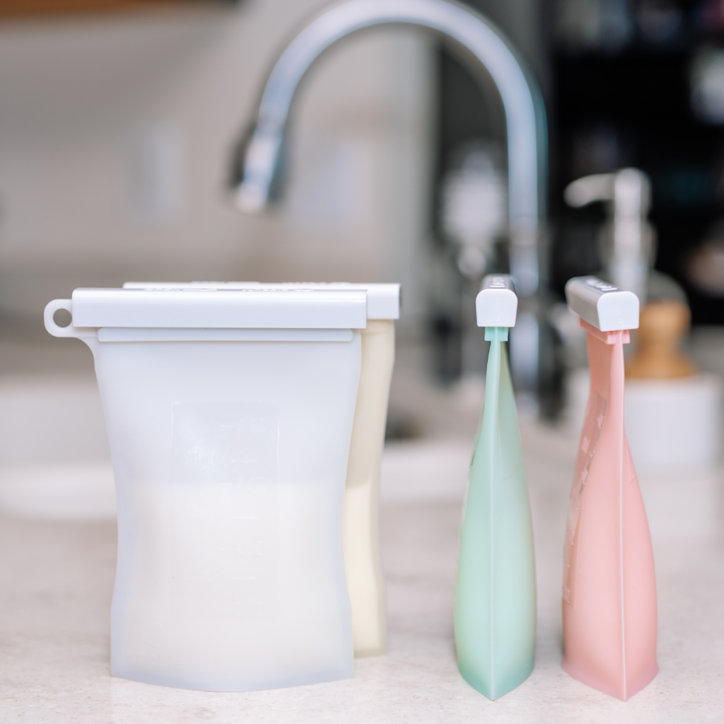 Junobie Reusable Silicone Breastmilk Storage Bags - 2 pk - Rose