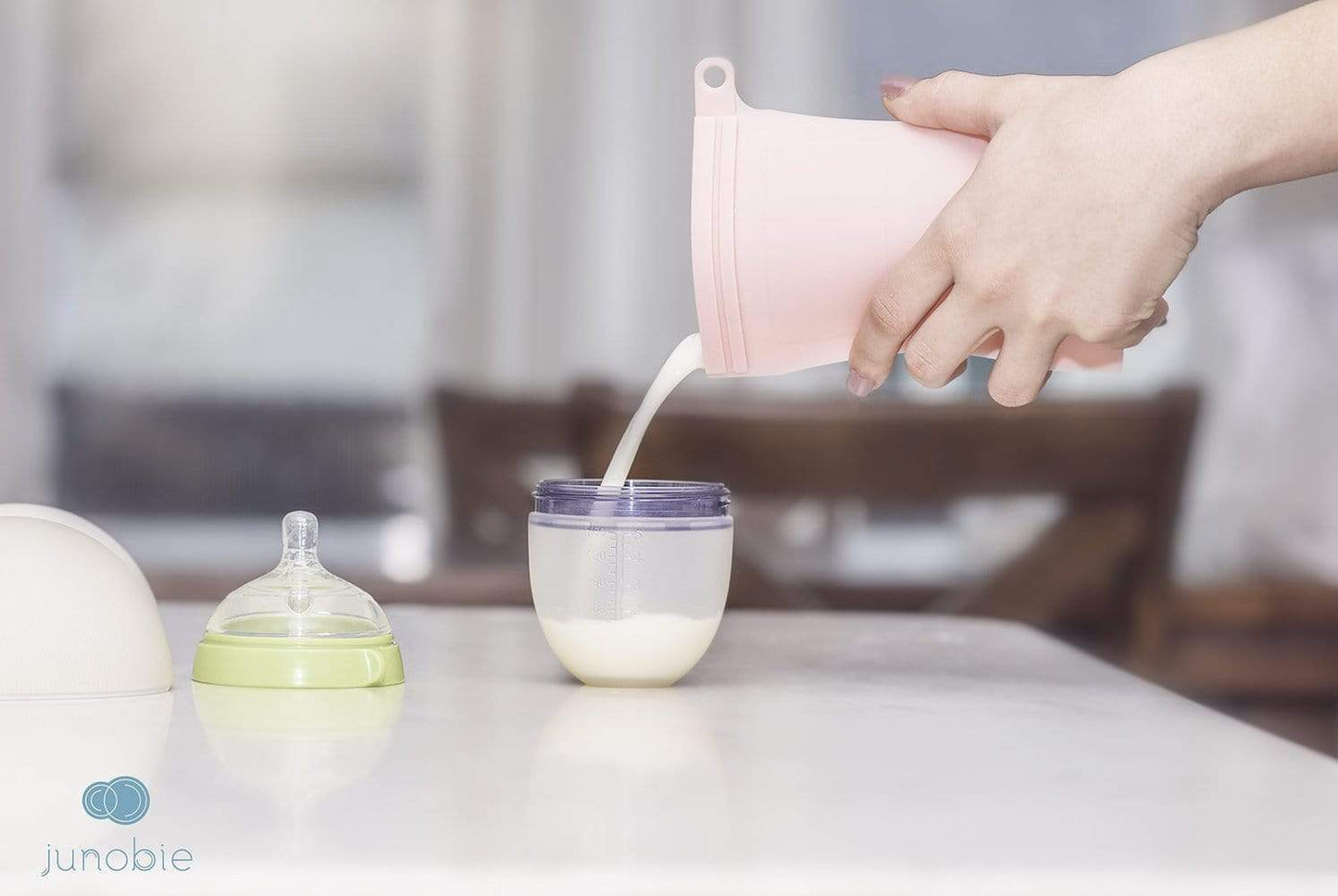 Junobie Reusable Silicone Breastmilk Storage Bags - 2 pk - Rose