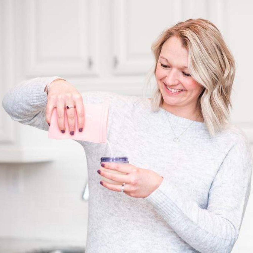 Junobie Reusable Silicone Breastmilk Storage Bags - 2 pk - Rose