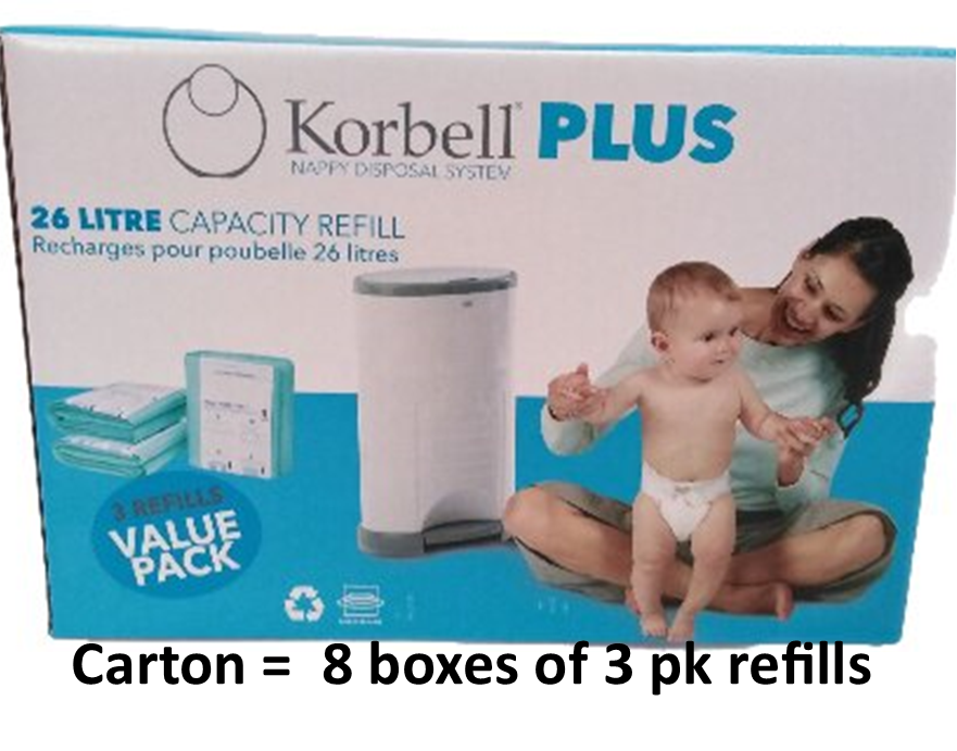 Korbell PLUS Refill 3 Pk x 8