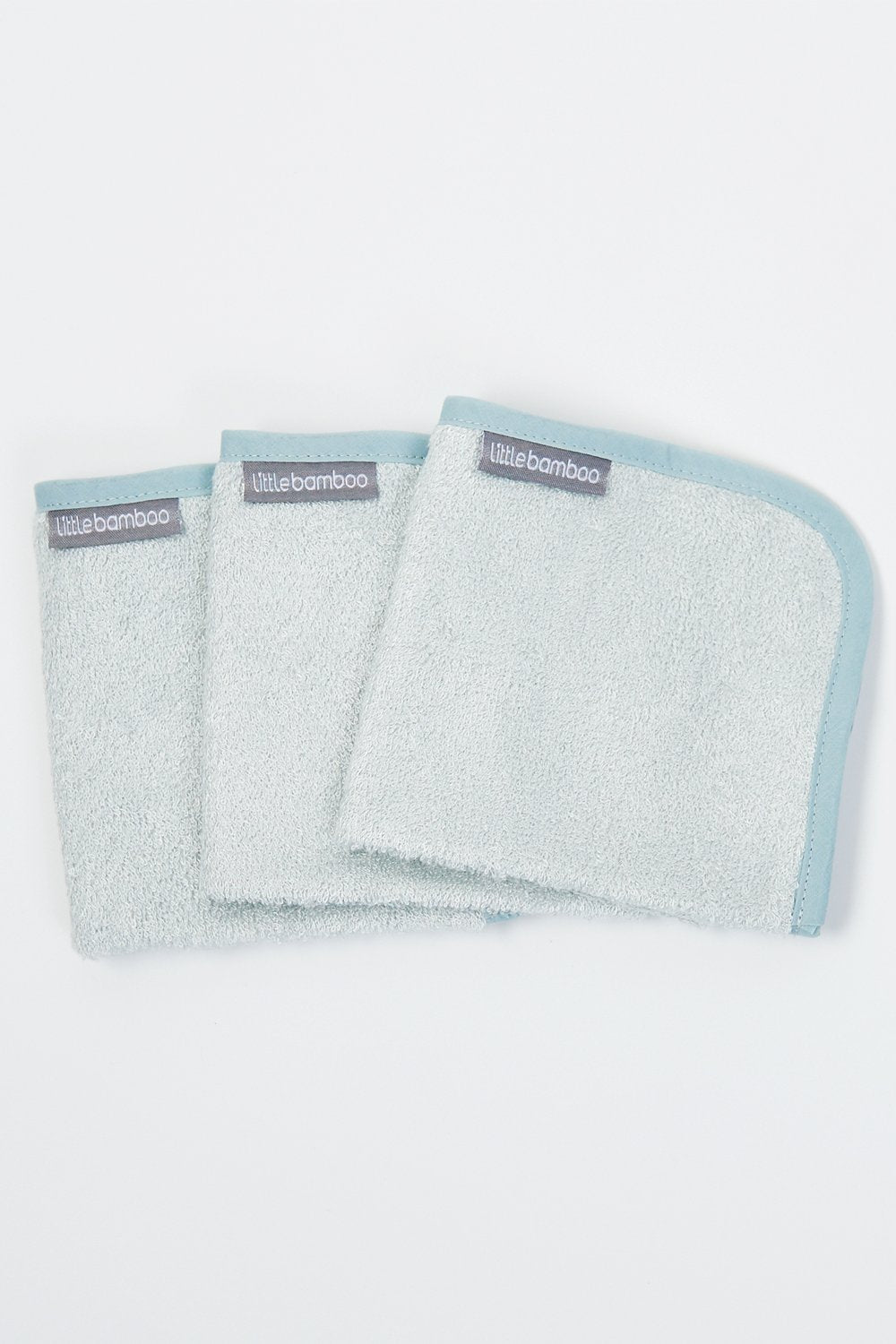 Little Bamboo Towelling Wash Cloths 3 Pk - Whisper