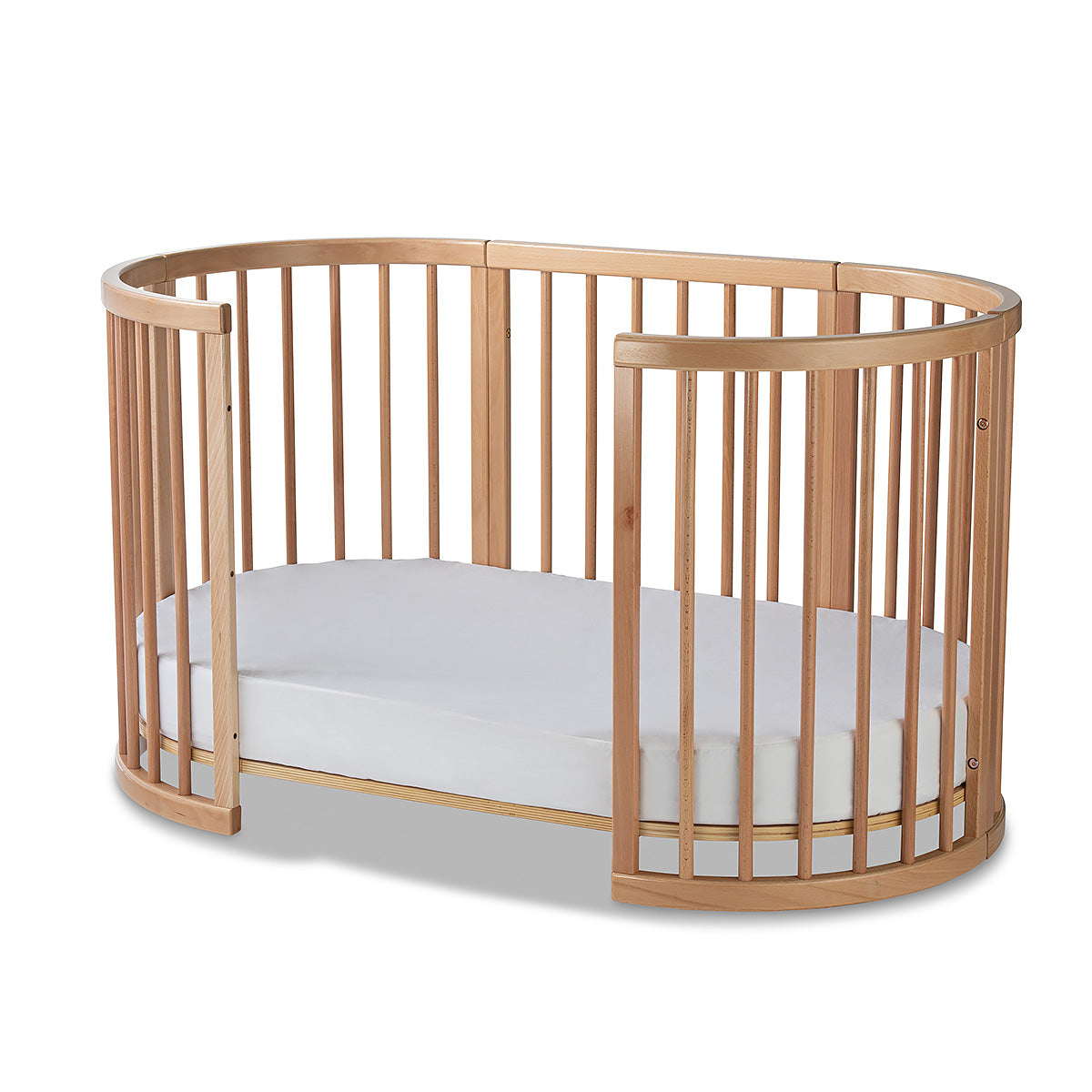 Cocoon Lolli Sprout 4 in 1 Cot with Mattresses - Natural