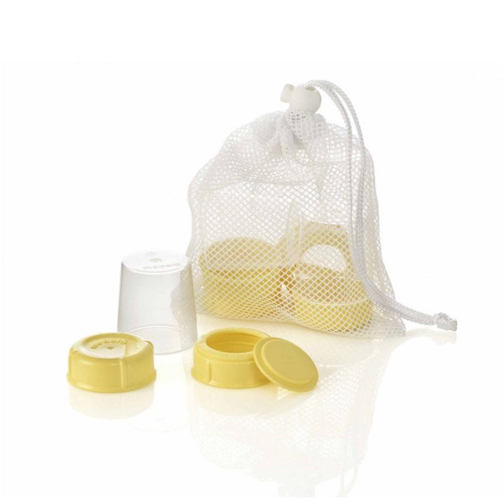 Medela Wide Base Bottle Collar & Lid Set