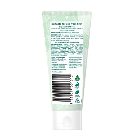 GAIA Natural Baby Natural Probiotic Toothpaste Mild Mint 50 ml