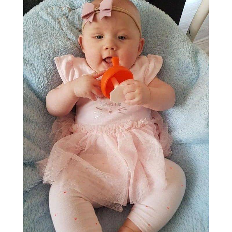Mombella Mushroom Teether Toy - Orange