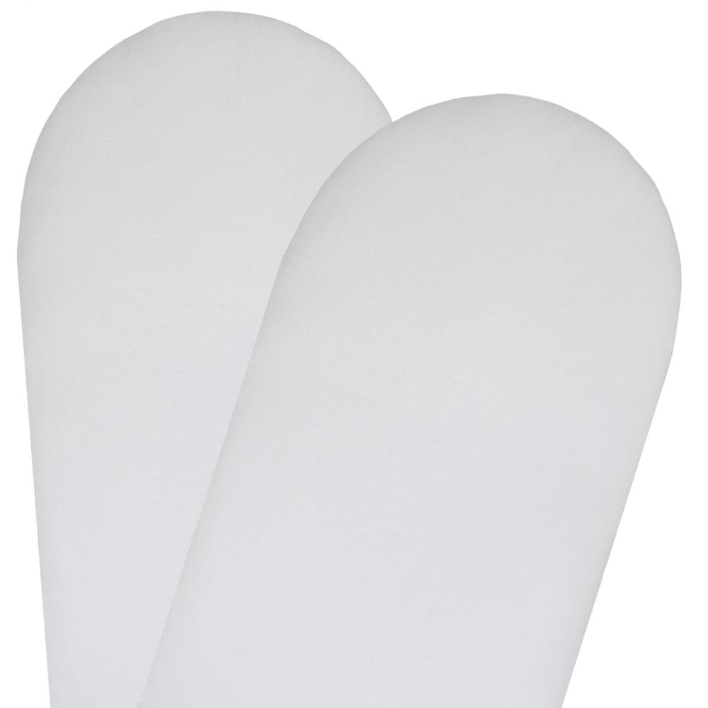 Living Textiles Pram/Moses Fitted Sheet 2 Pk Jersey - White