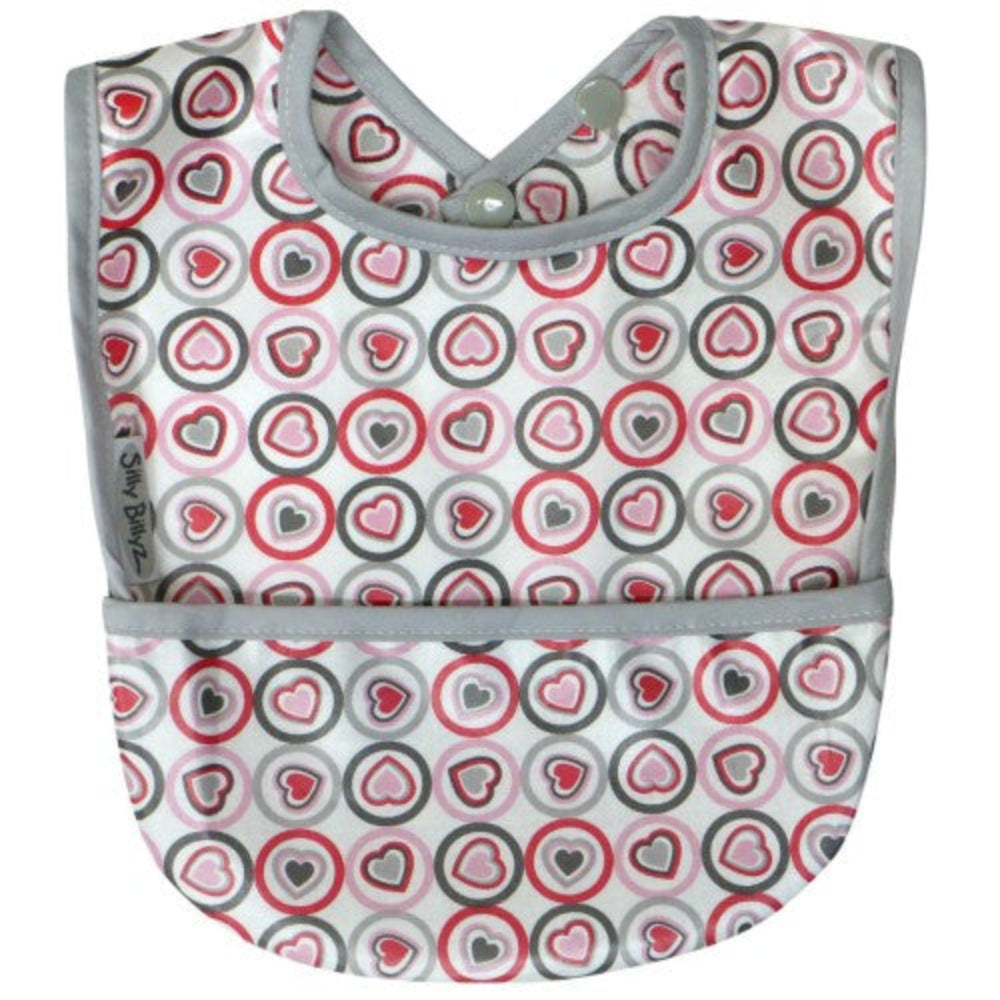 Silly Billyz Wipe Clean Pocket Bib 3 Pk Girl