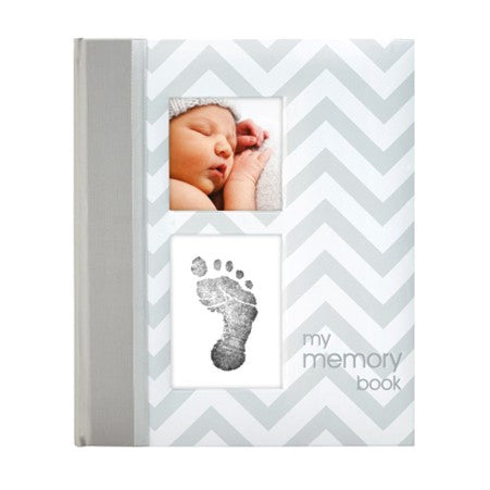 Pearhead Babybook Chevron Grey