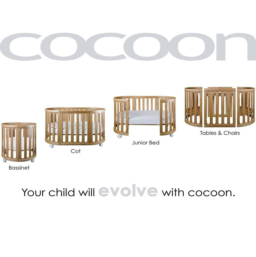 Cocoon Nest Cot with Mattresses - Natural