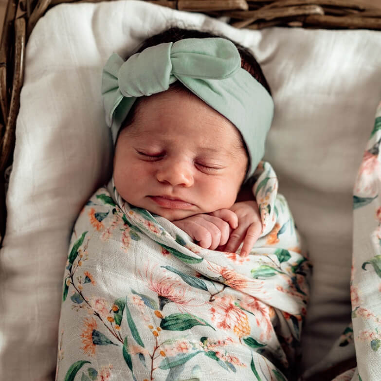 Snuggle Hunny Kids Sage Topknot Headband