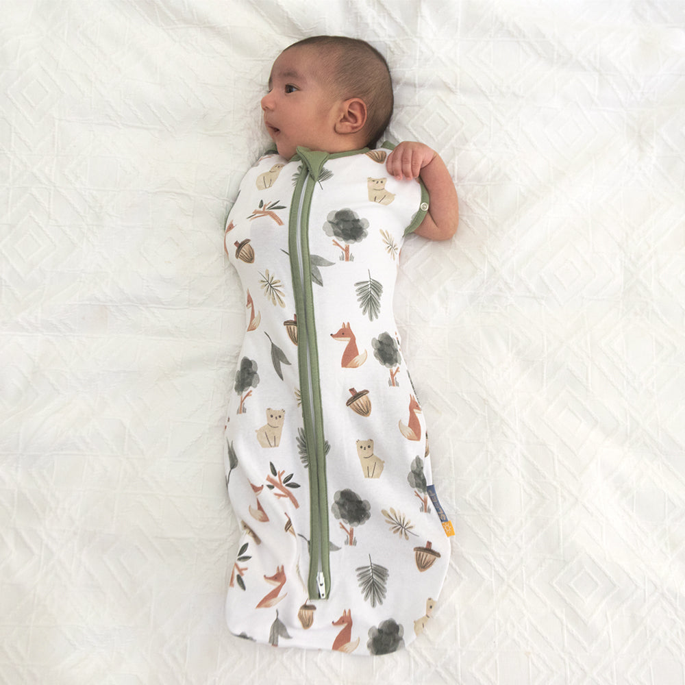 Living Textiles Forest Retreat Zip Up Swaddle 0.2 Tog