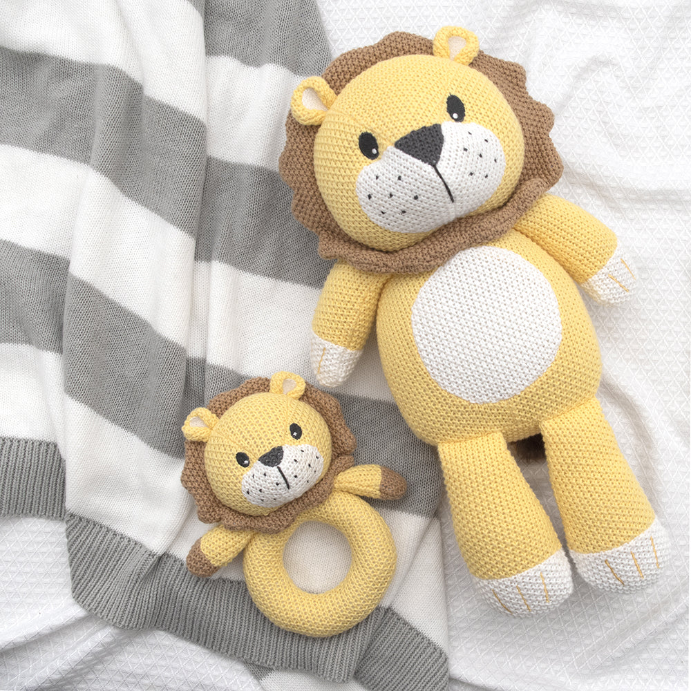 Living Textiles Whimsical Knitted Toy - Leo the Lion