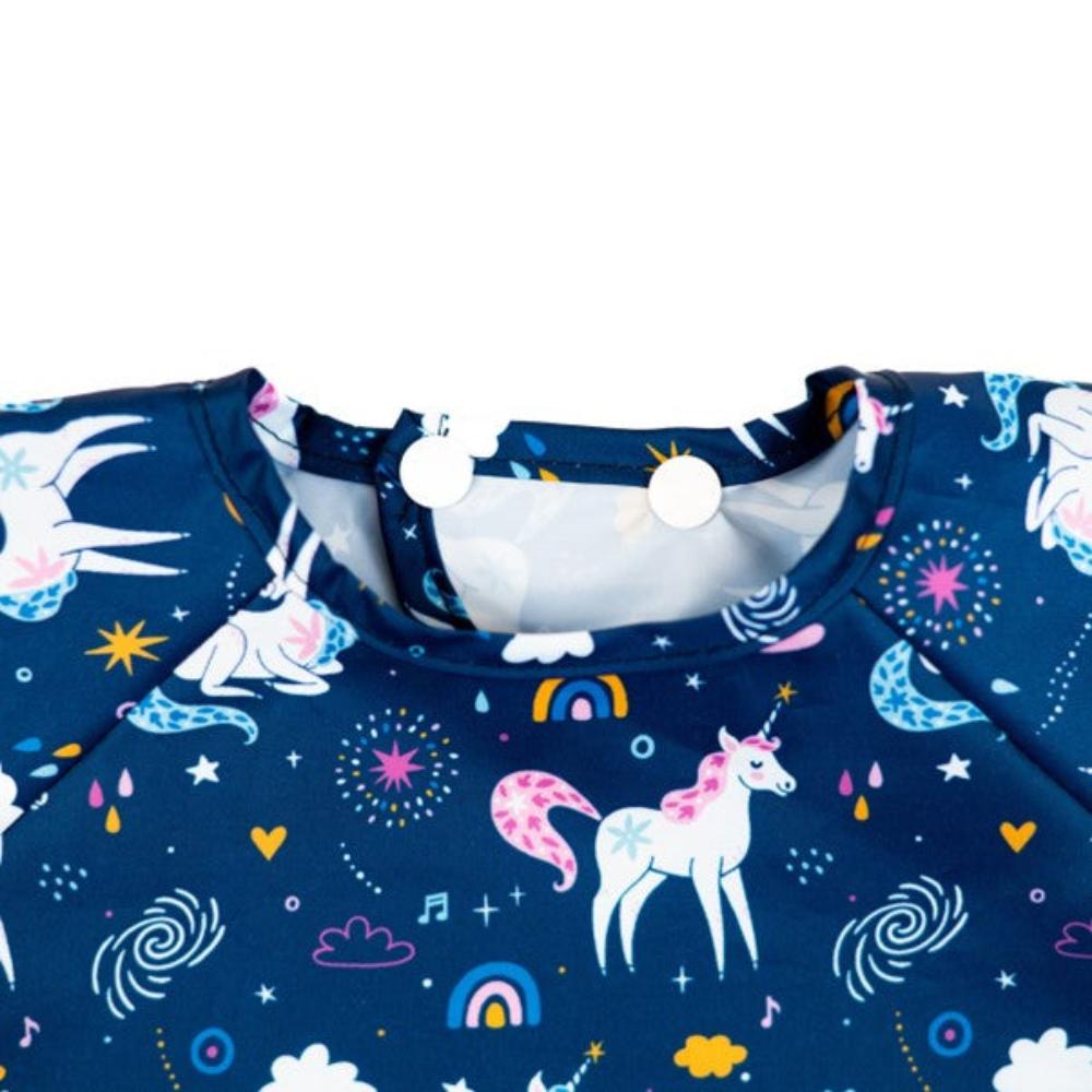 Silly Billyz Long Sleeve Nylon Highchair Hugger Bib - Unicorn