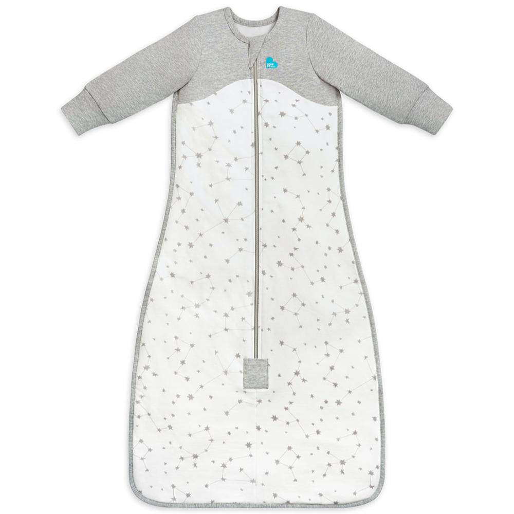 Love To Dream Organic Sleep Bag 1.0 Tog Long Sleeve - White Stellar
