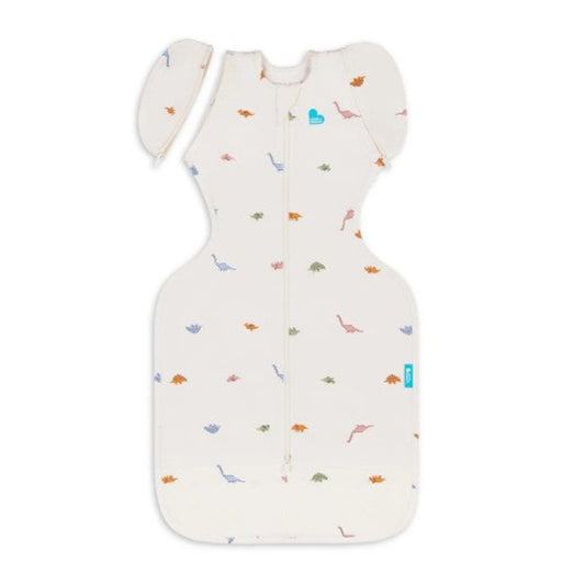 Love To Dream Swaddle Up Transition Bag 1.0 Tog Cotton Fleece - Dinosnore