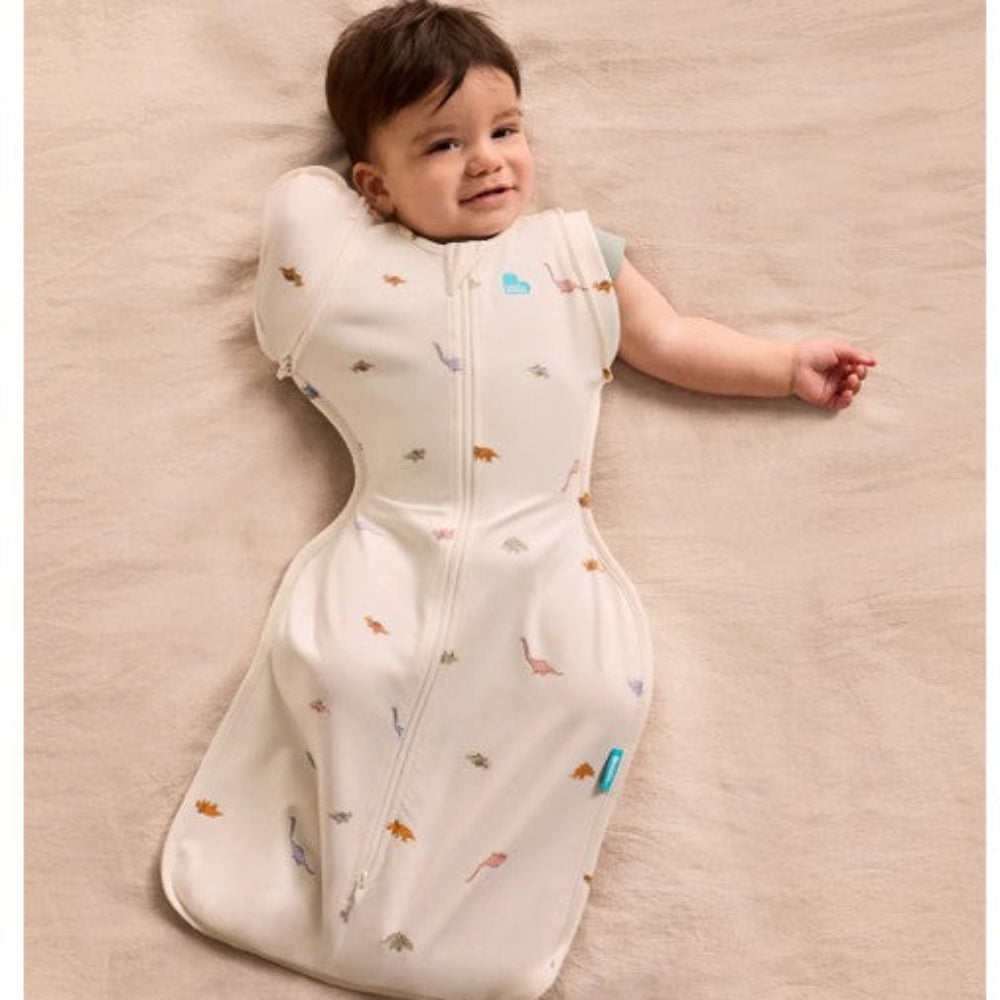 Love To Dream Swaddle Up Transition Bag 1.0 Tog Cotton Fleece - Dinosnore
