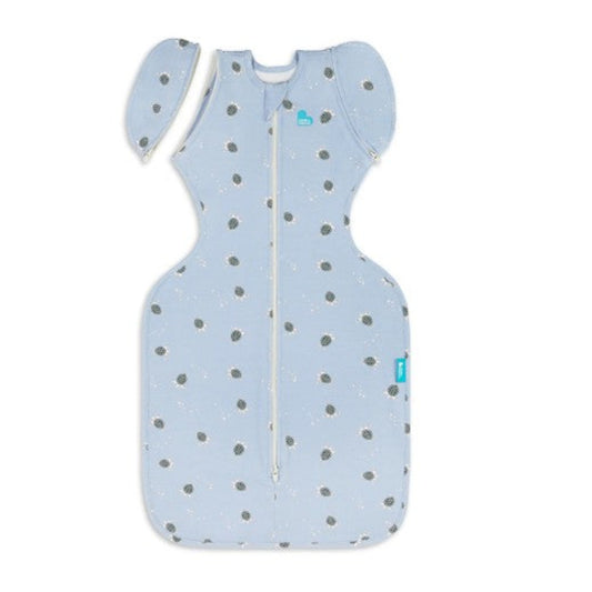 Love To Dream Swaddle Up Transition Bag 1.0 Tog Cotton Fleece - Turtally Mist Blue