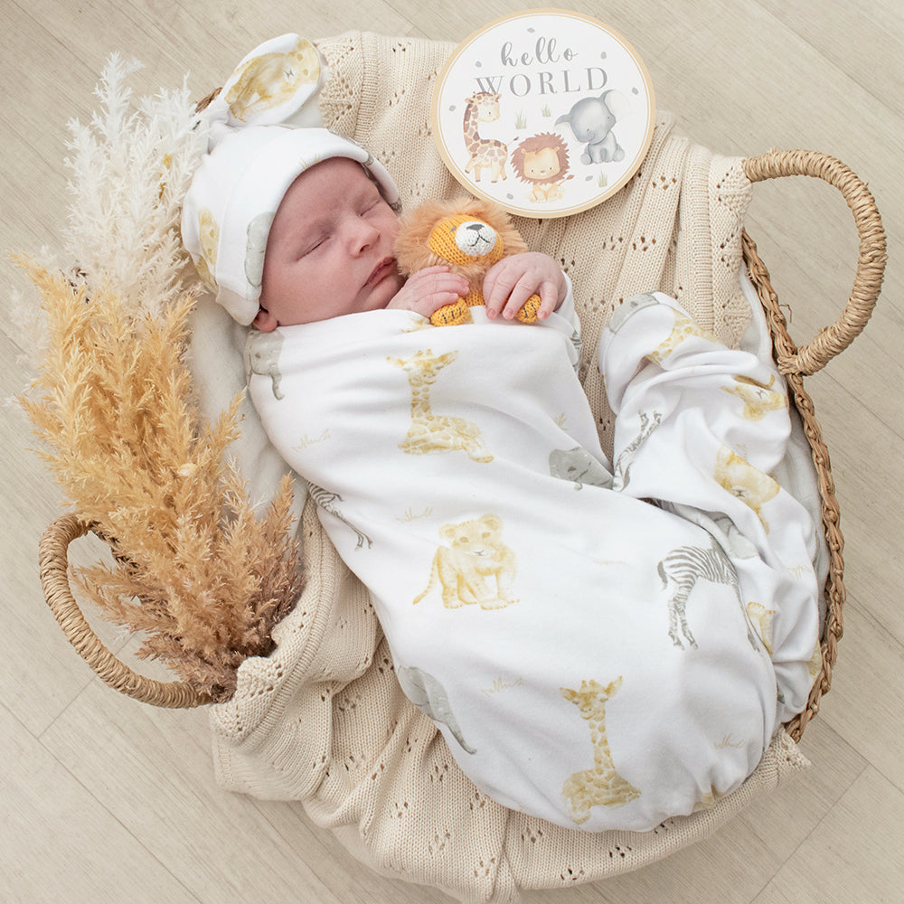 Living Textiles Newborn Gift Set - Savanna Babies