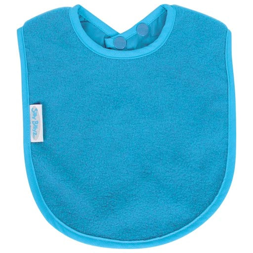 Silly Billyz Plain Fleece Large Bib - Aqua