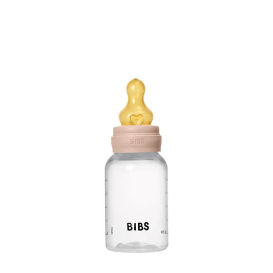 Bibs BPA Free Bottle 150ml Slow Flow - Latex Teat - Blush