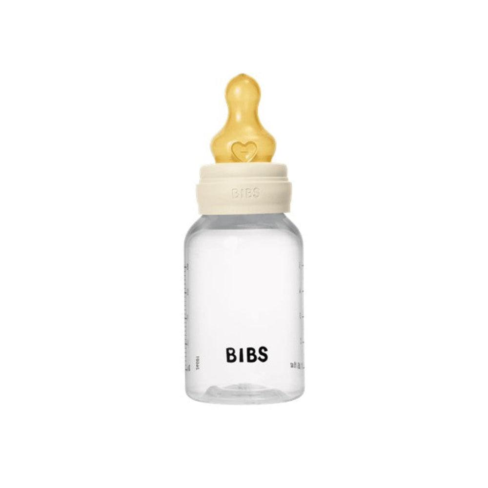 Bibs BPA Free Bottle 150ml Slow Flow - Latex Teat - Ivory