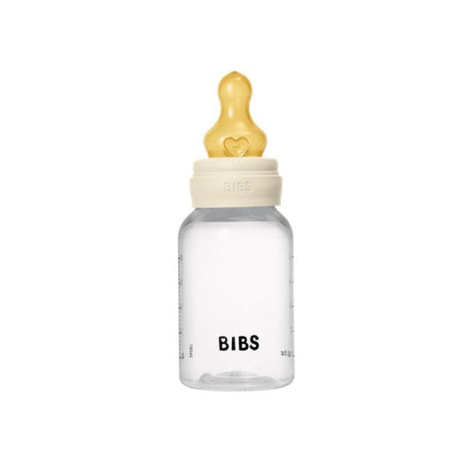 Bibs BPA Free Bottle 150ml Slow Flow - Latex Teat - Ivory