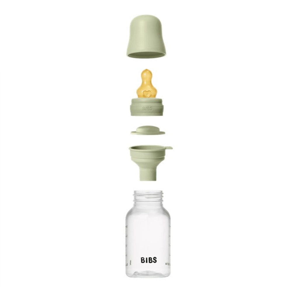 Bibs BPA Free Bottle 150ml Slow Flow - Latex Teat - Sage