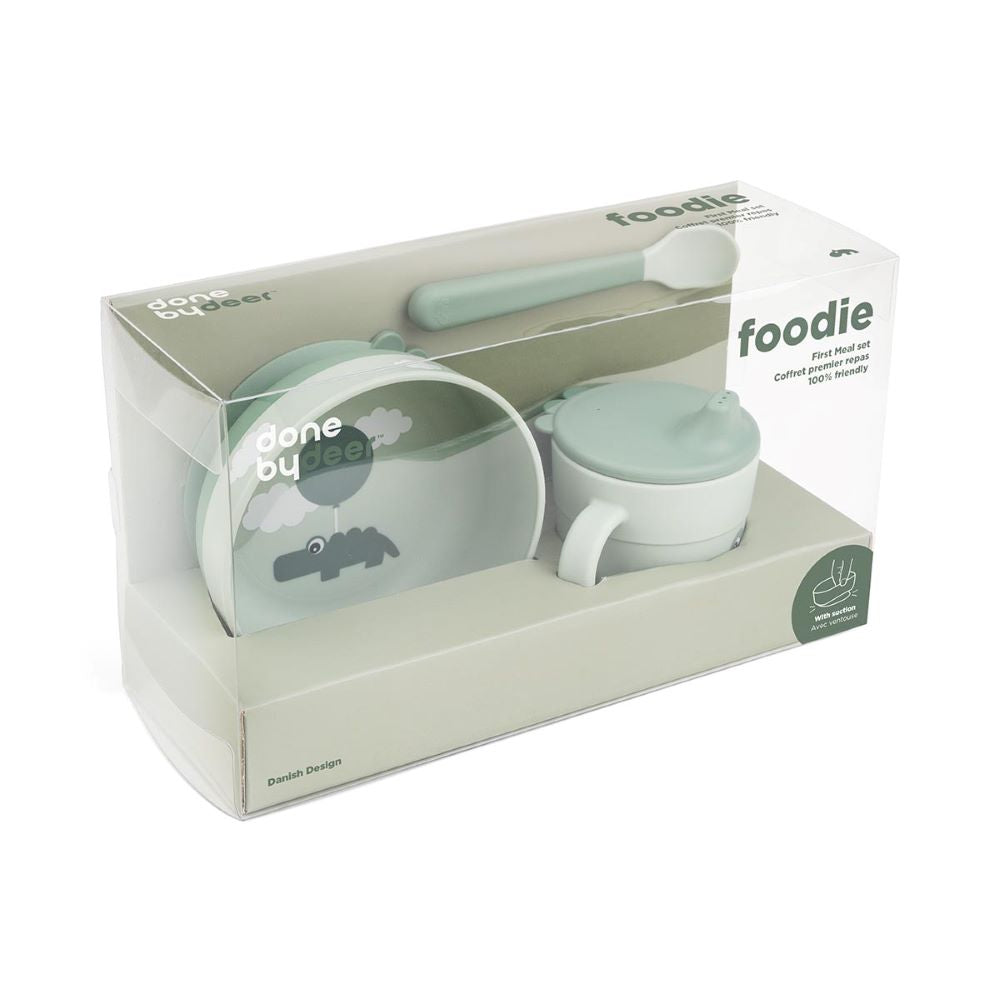Done by Deer Foodie First Meal Set - Happy Clouds Green