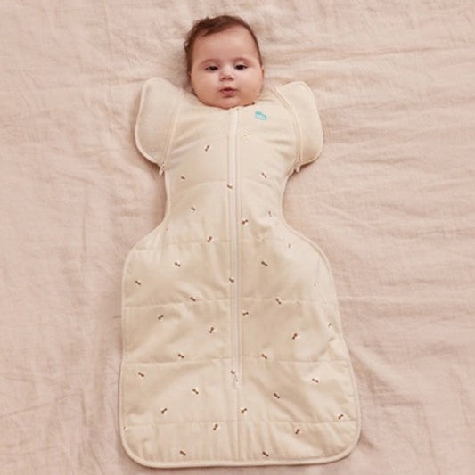 Love To Dream Swaddle Up Transition Bag Warm 2.5 Tog - Bees - Oatmeal