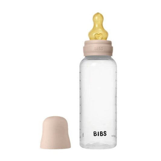 Bibs BPA Free Bottle 270ml Medium Flow - Latex Teat - Blush