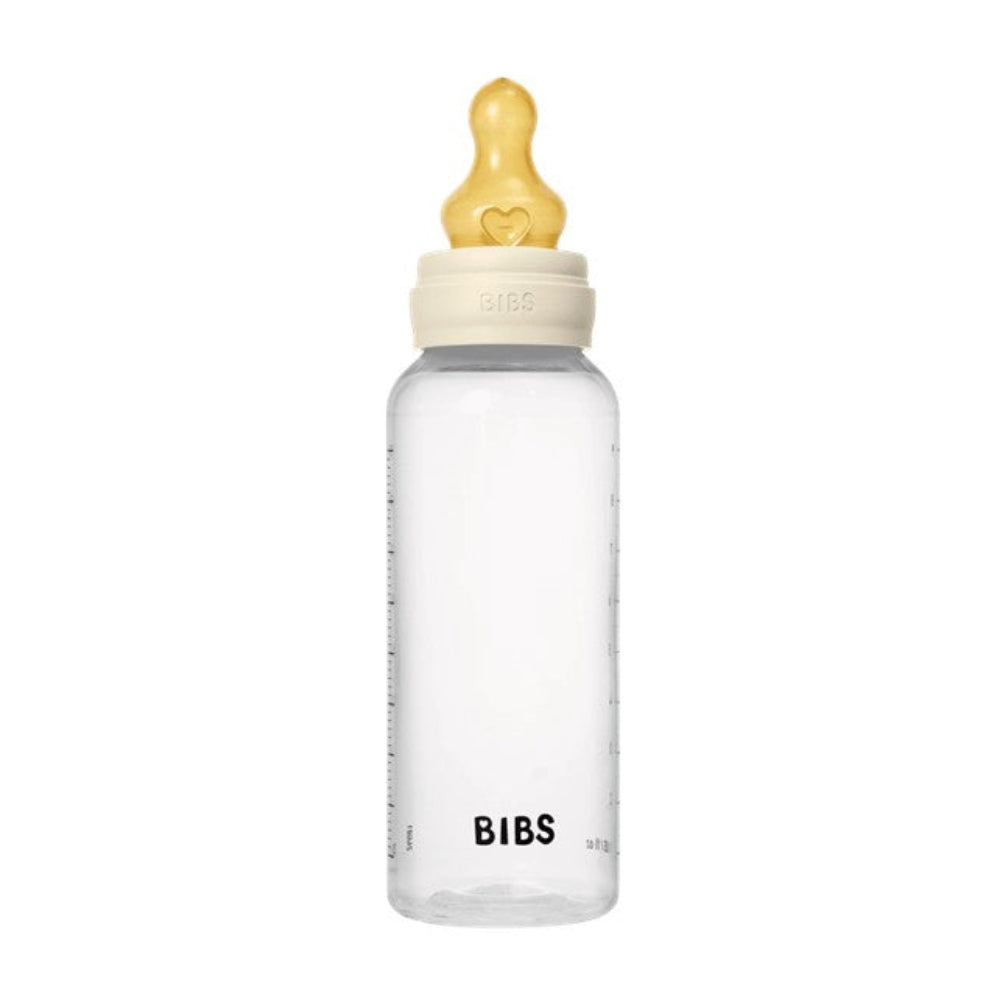 Bibs BPA Free Bottle 270ml Medium Flow - Latex Teat - Ivory
