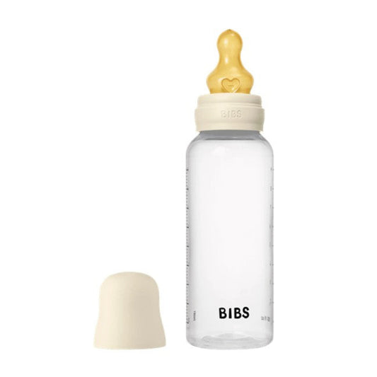 Bibs BPA Free Bottle 270ml Medium Flow - Latex Teat - Ivory