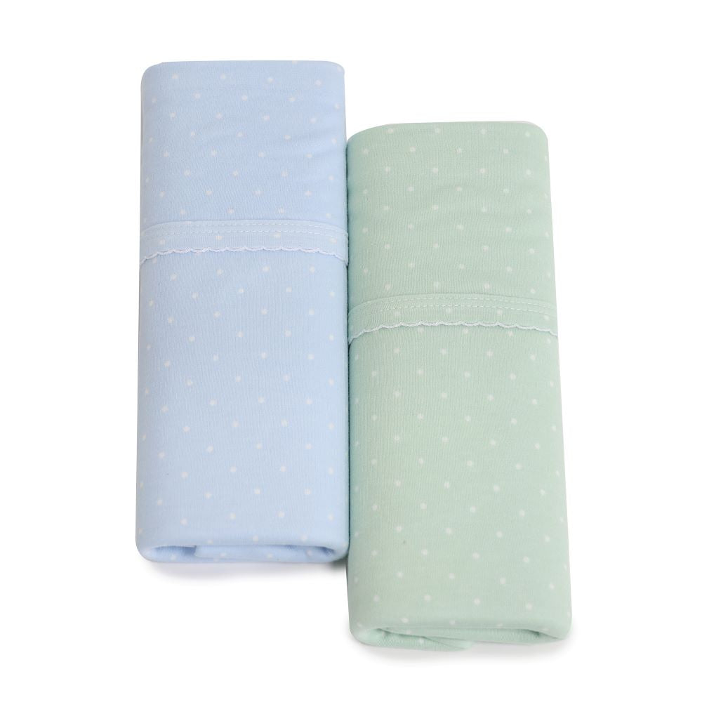 Bubba Blue Confetti Jersey Wrap Blue/Sage 2 pk