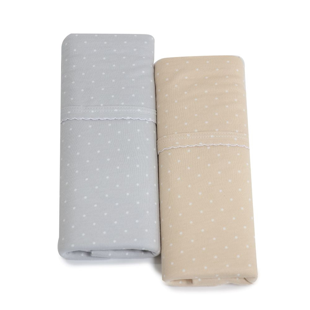 Bubba Blue Confetti Jersey Wrap Grey/Taupe 2 pk