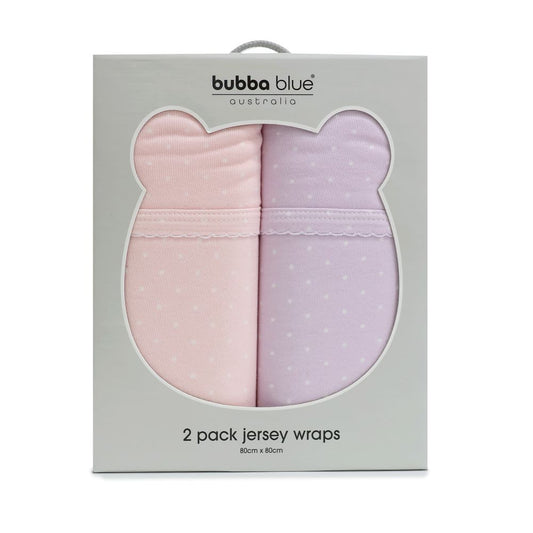 Bubba Blue Confetti Jersey Wrap Pink/Lilac 2 pk