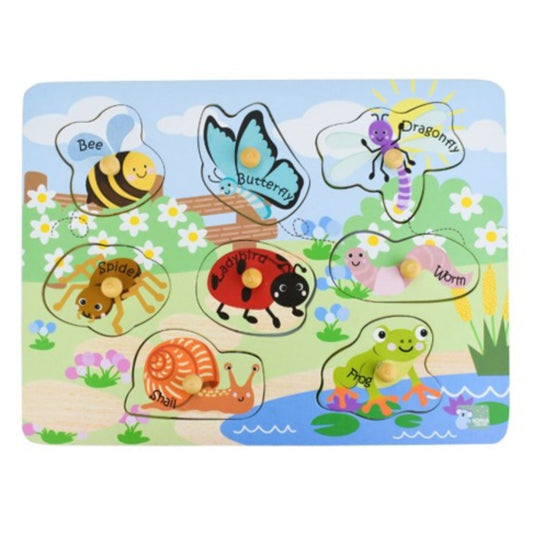 Koala Dream 2 in 1 Insects and their Homes Wooden Peg Puzzle