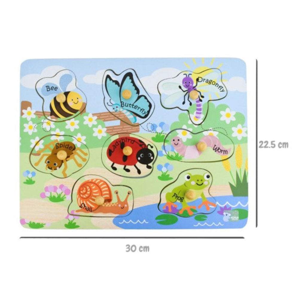 Koala Dream 2 in 1 Insects and their Homes Wooden Peg Puzzle