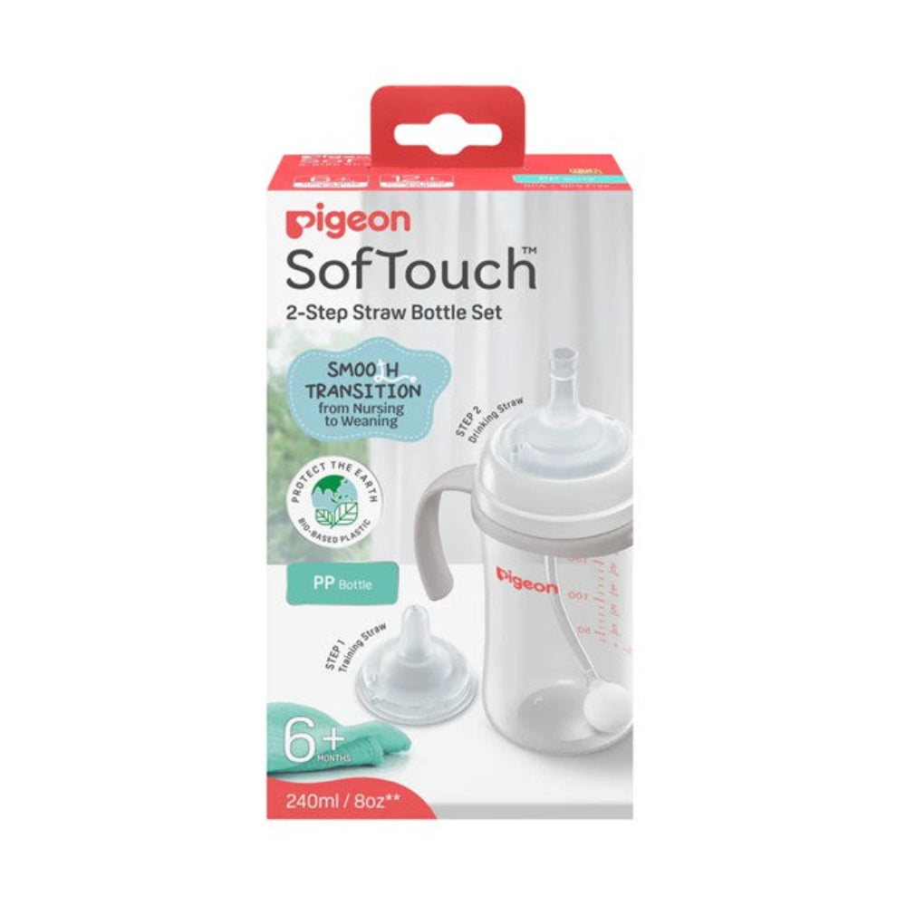 Pigeon SofTouch 2-Step Straw Bottle Set