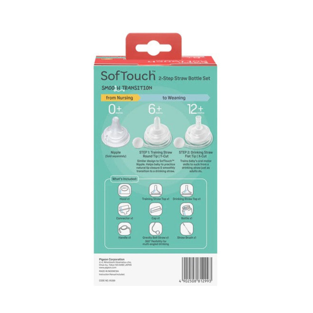 Pigeon SofTouch 2-Step Straw Bottle Set