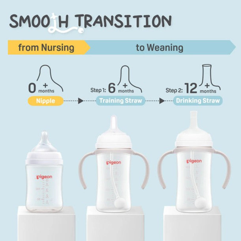 Pigeon SofTouch 2-Step Straw Bottle Set
